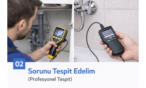 İzmir su tesisat ustasının profesyonel cihazla su kaçağı ve tesisat arızası tespiti yapması
